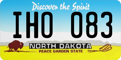 ND license plate IHO083