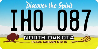 ND license plate IHO087