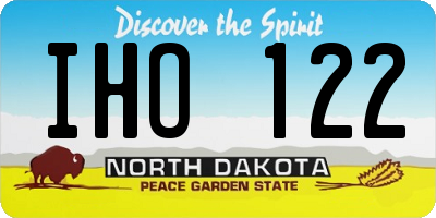ND license plate IHO122