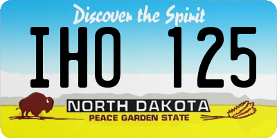 ND license plate IHO125