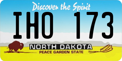 ND license plate IHO173