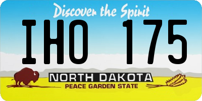 ND license plate IHO175