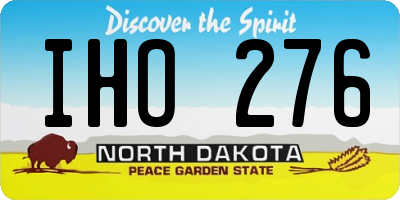 ND license plate IHO276