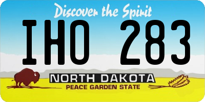 ND license plate IHO283