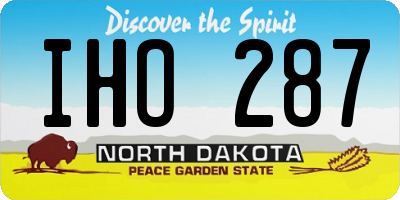 ND license plate IHO287
