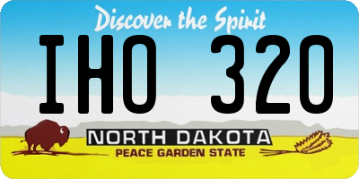 ND license plate IHO320