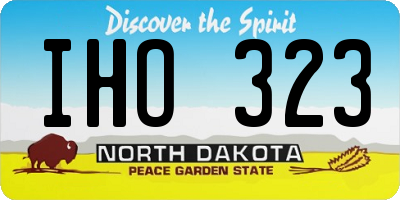 ND license plate IHO323