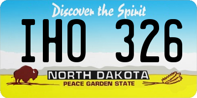 ND license plate IHO326