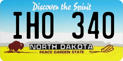ND license plate IHO340