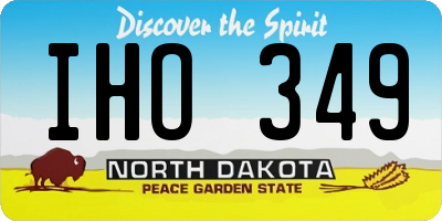 ND license plate IHO349