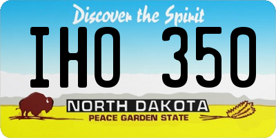 ND license plate IHO350
