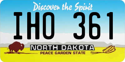 ND license plate IHO361