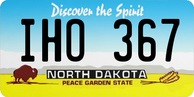 ND license plate IHO367