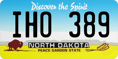 ND license plate IHO389