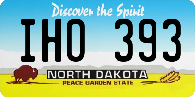 ND license plate IHO393