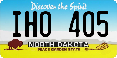 ND license plate IHO405