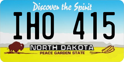ND license plate IHO415