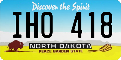 ND license plate IHO418