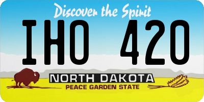 ND license plate IHO420