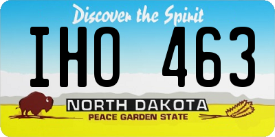 ND license plate IHO463