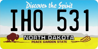 ND license plate IHO531