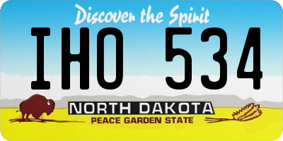 ND license plate IHO534