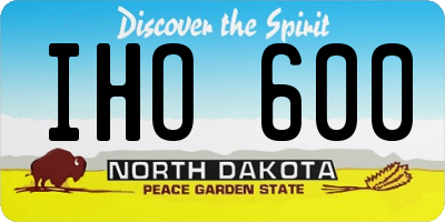 ND license plate IHO600