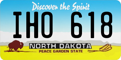 ND license plate IHO618