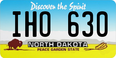ND license plate IHO630