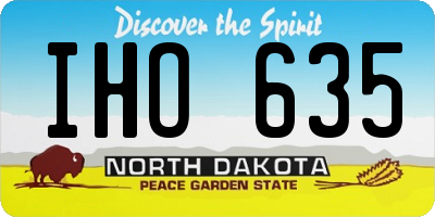 ND license plate IHO635