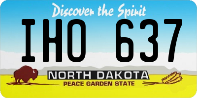 ND license plate IHO637