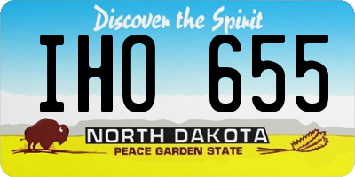 ND license plate IHO655