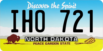 ND license plate IHO721
