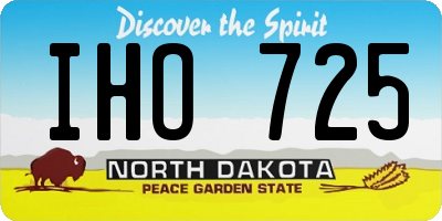 ND license plate IHO725