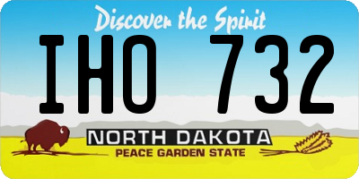 ND license plate IHO732