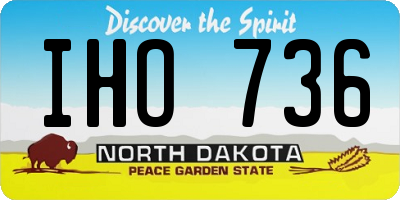 ND license plate IHO736