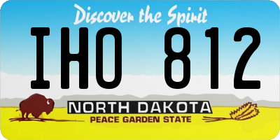 ND license plate IHO812