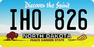 ND license plate IHO826