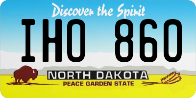 ND license plate IHO860
