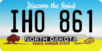 ND license plate IHO861
