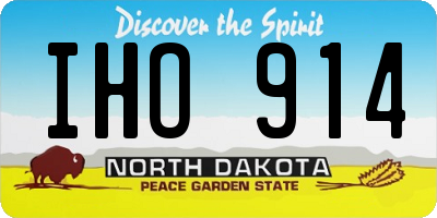 ND license plate IHO914