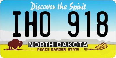 ND license plate IHO918