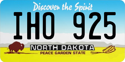 ND license plate IHO925