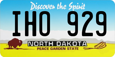 ND license plate IHO929