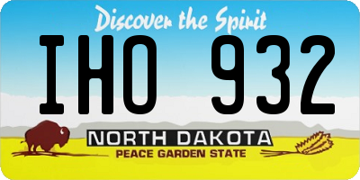 ND license plate IHO932