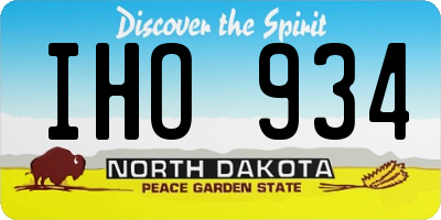 ND license plate IHO934