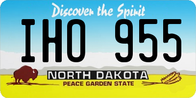 ND license plate IHO955