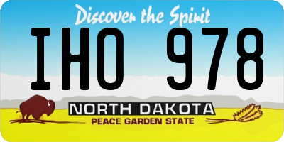 ND license plate IHO978