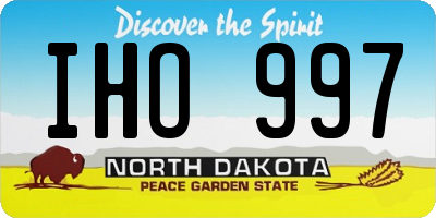 ND license plate IHO997
