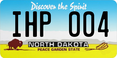 ND license plate IHP004
